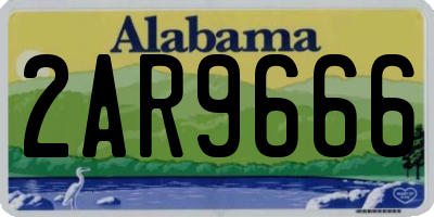 AL license plate 2AR9666