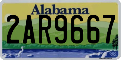 AL license plate 2AR9667