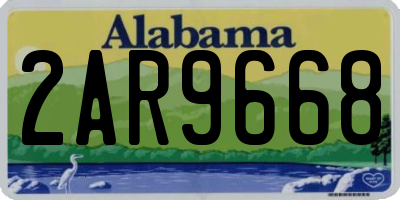 AL license plate 2AR9668