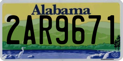 AL license plate 2AR9671