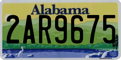 AL license plate 2AR9675