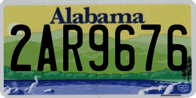 AL license plate 2AR9676