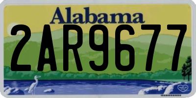 AL license plate 2AR9677