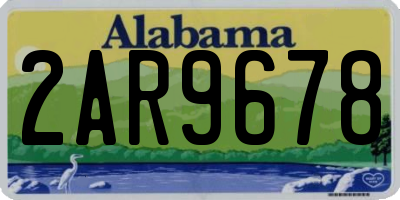 AL license plate 2AR9678