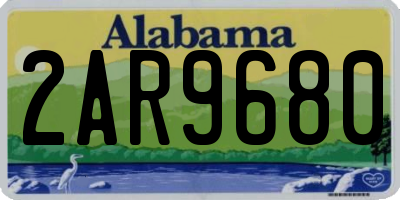 AL license plate 2AR9680