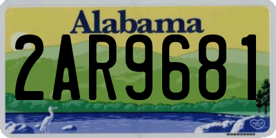 AL license plate 2AR9681