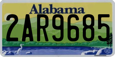 AL license plate 2AR9685