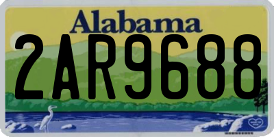 AL license plate 2AR9688