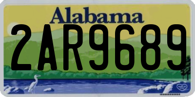 AL license plate 2AR9689