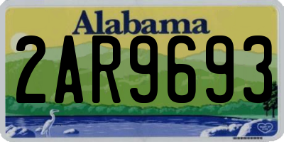 AL license plate 2AR9693