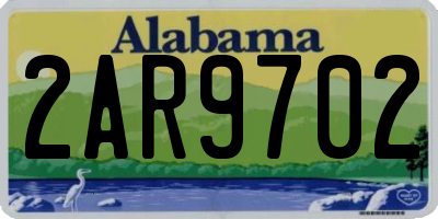AL license plate 2AR9702