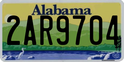 AL license plate 2AR9704
