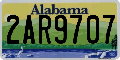 AL license plate 2AR9707