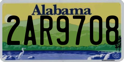 AL license plate 2AR9708
