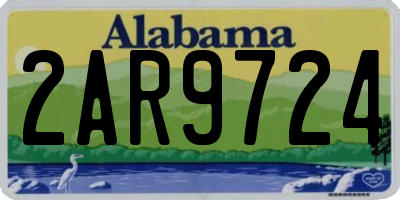 AL license plate 2AR9724