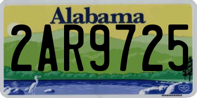 AL license plate 2AR9725