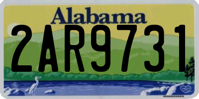AL license plate 2AR9731
