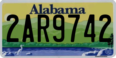 AL license plate 2AR9742