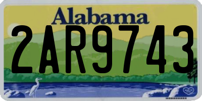 AL license plate 2AR9743