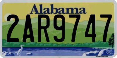 AL license plate 2AR9747