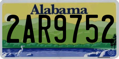 AL license plate 2AR9752