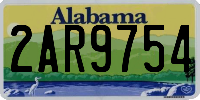 AL license plate 2AR9754