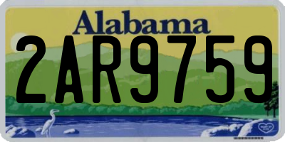 AL license plate 2AR9759