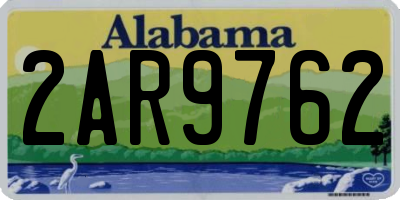 AL license plate 2AR9762