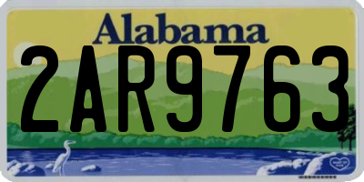 AL license plate 2AR9763