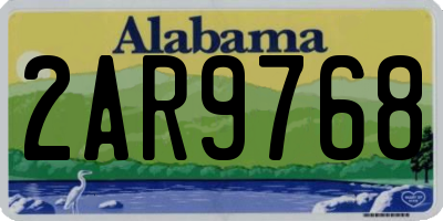 AL license plate 2AR9768