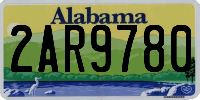 AL license plate 2AR9780