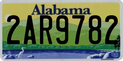 AL license plate 2AR9782