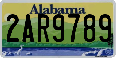 AL license plate 2AR9789