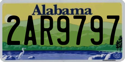 AL license plate 2AR9797