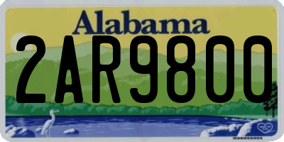 AL license plate 2AR9800