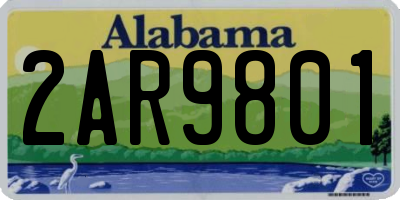 AL license plate 2AR9801