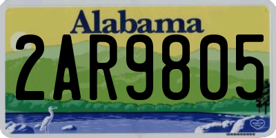 AL license plate 2AR9805