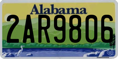 AL license plate 2AR9806