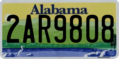 AL license plate 2AR9808