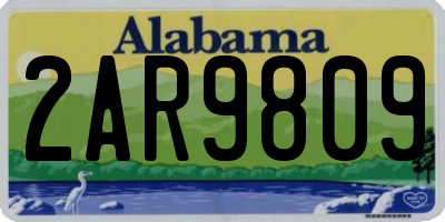 AL license plate 2AR9809