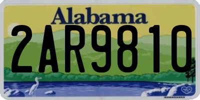 AL license plate 2AR9810