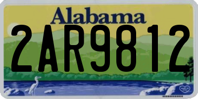 AL license plate 2AR9812