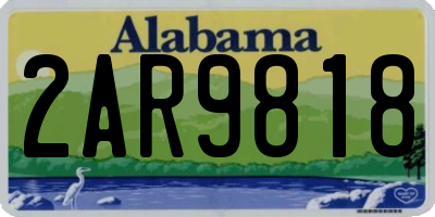 AL license plate 2AR9818