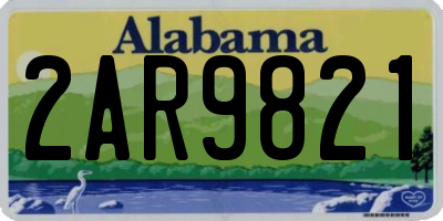 AL license plate 2AR9821