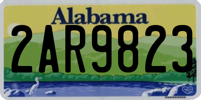 AL license plate 2AR9823