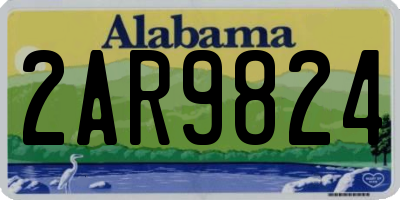 AL license plate 2AR9824