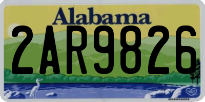 AL license plate 2AR9826