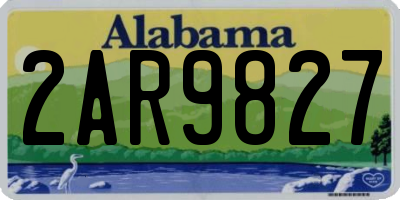 AL license plate 2AR9827