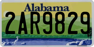 AL license plate 2AR9829