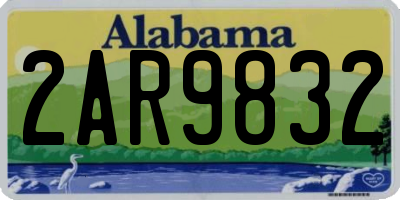 AL license plate 2AR9832